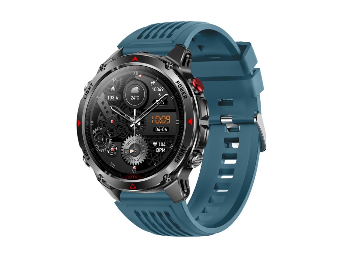 Reloj Inteligente Con Gps, Posicionamiento De Seis Estrellas, Llamadas Bluetooth Y Resistente Al Agua (goma Azul)