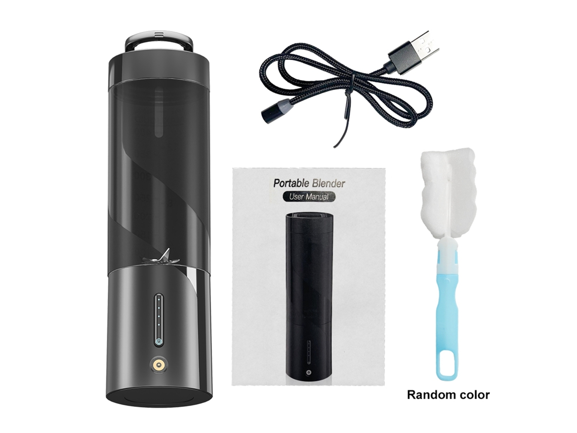 Batidora portátil Primerox de 450 ml con batería recargable de 15 W y compartimento magnético (IPX8) para batidos y malteadas.