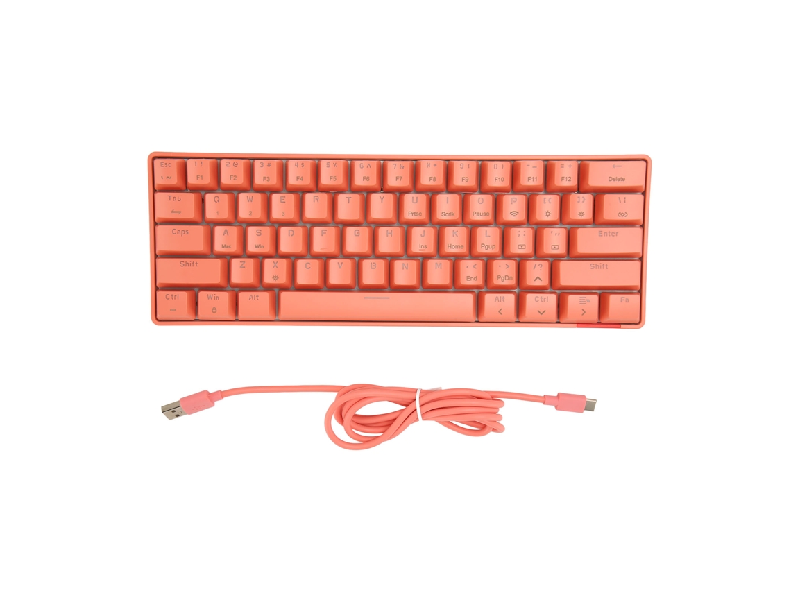 Teclado Mecánico Inalámbrico Para Juegos Con 61 Teclas, Bluetooth 5.0, Rgb, Multifuncional, Para Windows, Os X Y Linux.