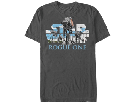 Camiseta Unisexo DEEPSTONE Star Wars Rogue One AT-ACT Carbón (L)
