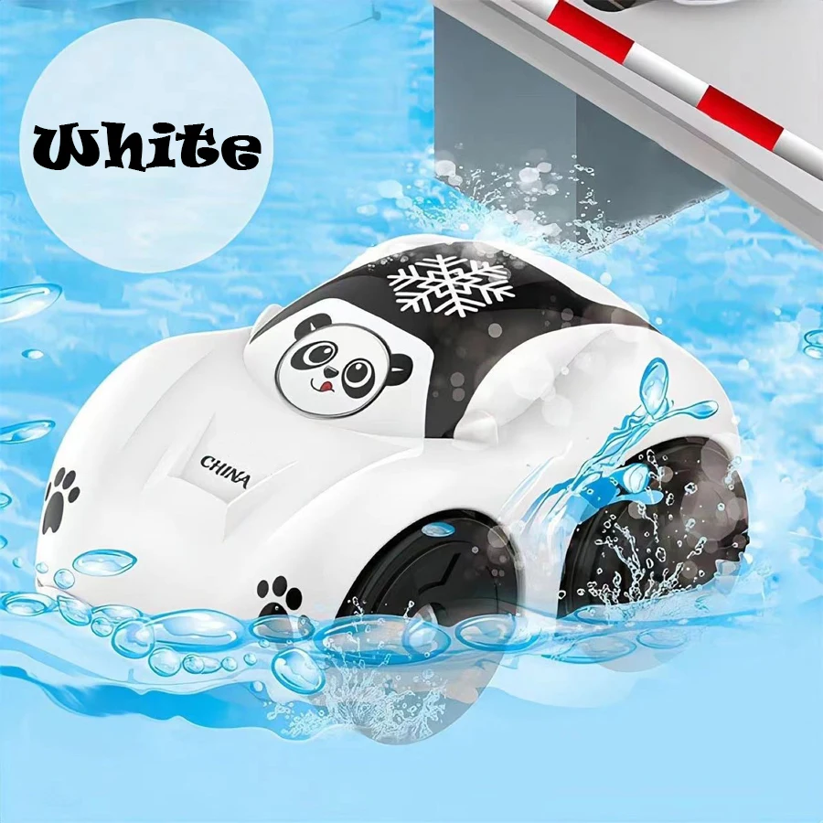 (blanco) Juguete De Baño Infantil De Abs Con Forma De Coche De Dibujos Animados De Cuerda
