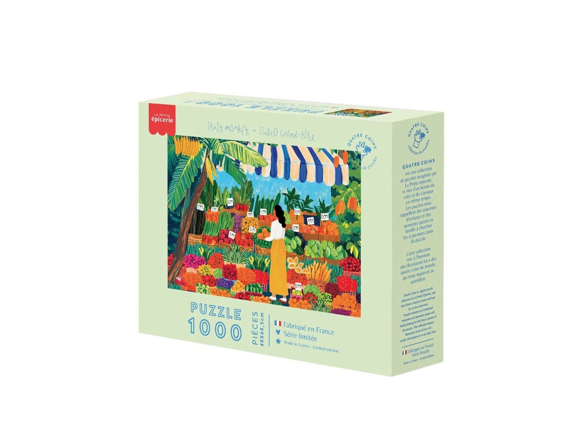 Puzzle La Petite Epicerie Quatre Coins 1000 Piezas Mercado De Frutas 340014
