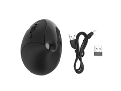 Rato Ergonômico Vertical Esquerdo Sem Fio Recarregável 3 Dpi Ajustáveis 800 1200 1600 Para Laptop Pc