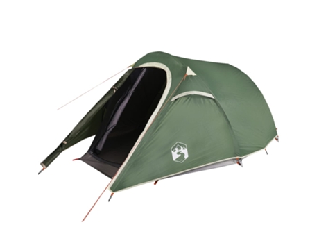 Tienda de campaña túnel para 3 personas VIDAXL impermeable verde