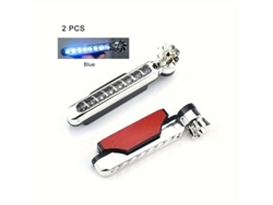 Juego De 2 Luces Led Giratorias Para Coche Con Mini Ventilador. Iluminación Decorativa Para Coche. Iluminación Con Energía Eólica.