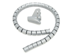 2026-as-manguito 10 m Gris 8 mm Organizador de cables Tubo enrollado para gestión de cables con clip