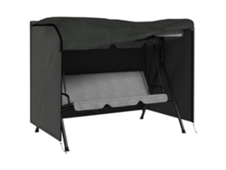 Funda Impermeable Para Columpio De Jardín Con Cremallera, 205x124x164 Cm, Gris Oscuro.