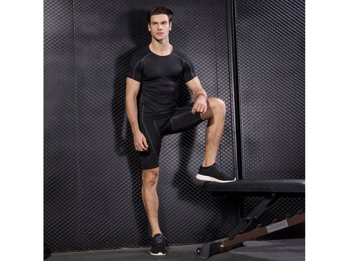 2026rebe-paquete De 3 Camisetas De Manga Corta Para Hombre Quick Dry Compresión Para Running Fitness Y Entrenamiento
