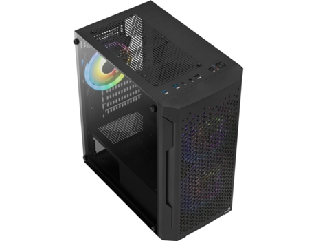 Micro atx carcasa de pc mini torre con panel de cristal AEROCOOL Trinity Mini RGB