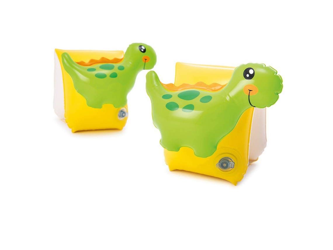 2026-2 Unidades Brazaletes De Natación Para Niños Forma De Dinosaurio Inflables Brazaletes Flotantes Herramientas De Entrenamiento De Natación Para Bebés