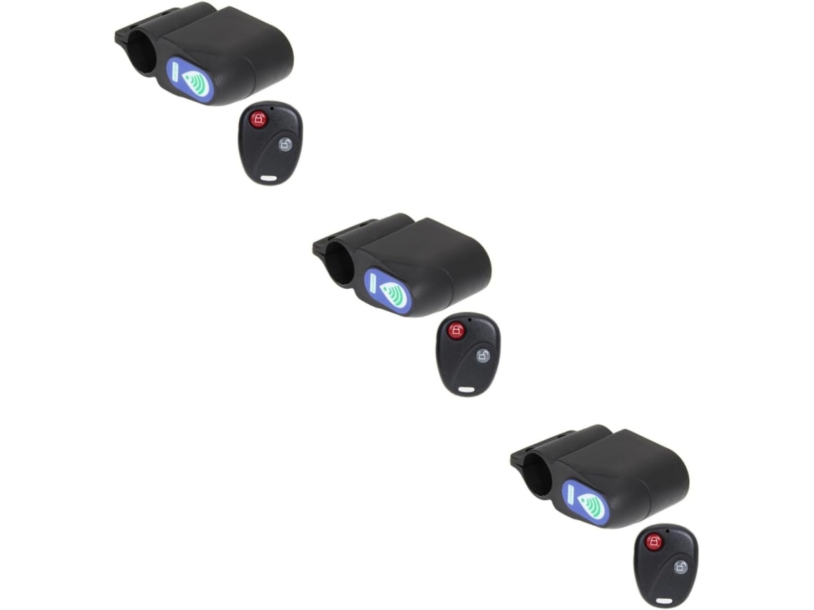 Juego de 3 candados para bicicleta con alarma de seguridad, cierre antirrobo, resistentes al agua y fáciles de instalar.
