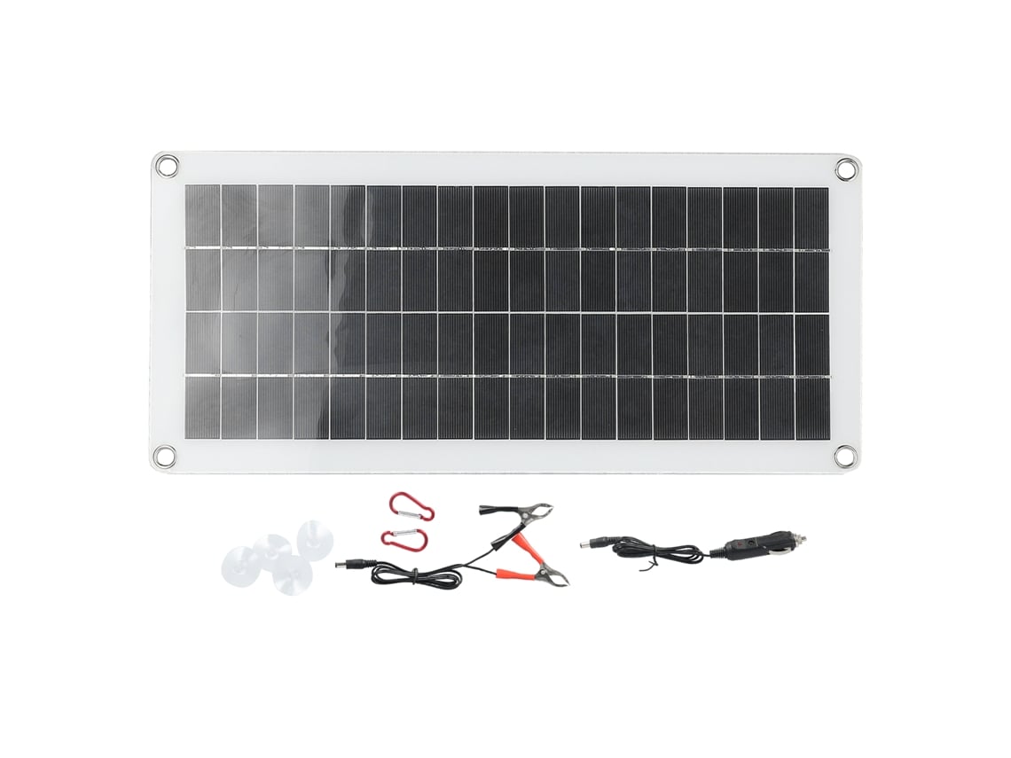 Cargador Solar Policristalino De 20 W Y 18 V Para Coche, Barco Y Teléfono Móvil Con Usb, Ip65