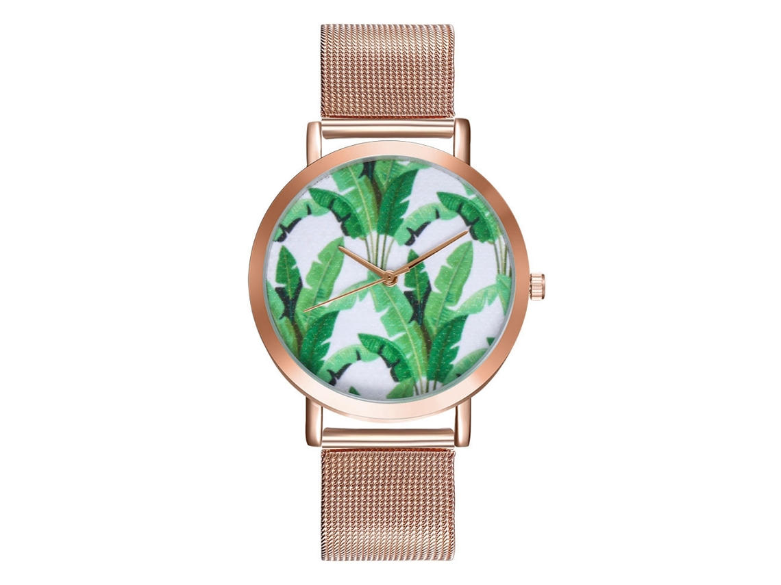 Reloj De Pulsera Analógico De Aleación Para Mujer Con Esfera Redonda Y Movimiento De Cuarzo (oro Rosa)
