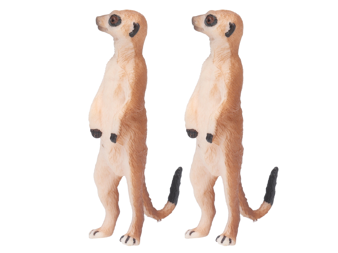 Modelo realista de suricata de Ats de 2 piezas - Juguetes de animales cognitivos - Estimula la creatividad - Textura única para niños
