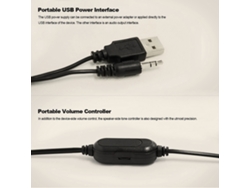 Subwoofer Con Cable Sada D-202 Con Luz Led Estéreo Para Pc, Portátil Y Teléfono Móvil.