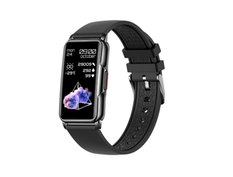 EKO Reloj conectado 5.0 con antirrobo y pulsera de silicona Negro