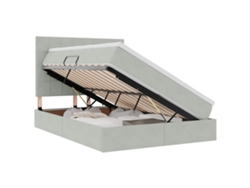 Syfax™ Cama Con Almacenamiento Y Colchón Gris Claro 140 X 200 Cm