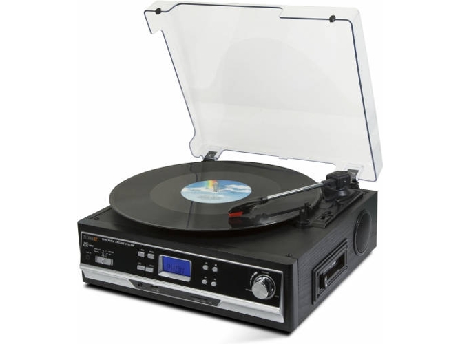 Technaxx Tx22+ Tocadiscos de por correa negro 334578 rpm giratorio cartucho