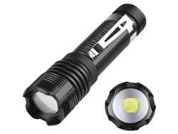 Mini linterna LED XHP50 superbrillante de 500 lúmenes, ligera, pequeña, potente, de bolsillo, estilo militar, con 5 modos de luz y enfoque ajustable, Yizhood (negra)