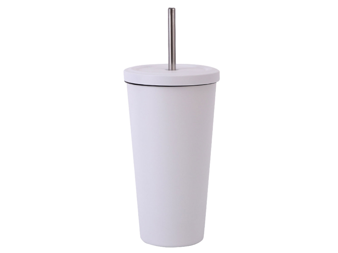 Taza de Café de Acero Inoxidable con Pajita - para Coche NEVEANCE