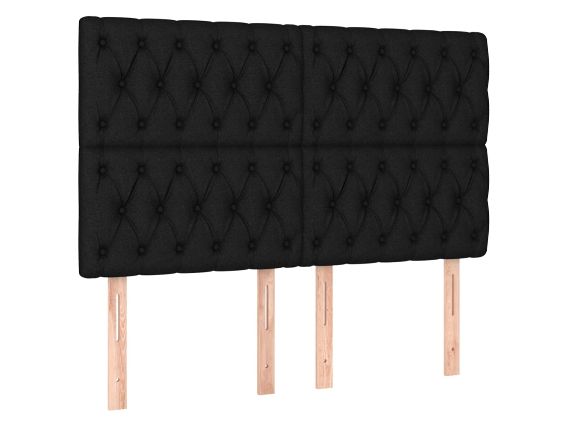 Cabecero negro 160x7x118/128 cm Tejido exclusivo Maison