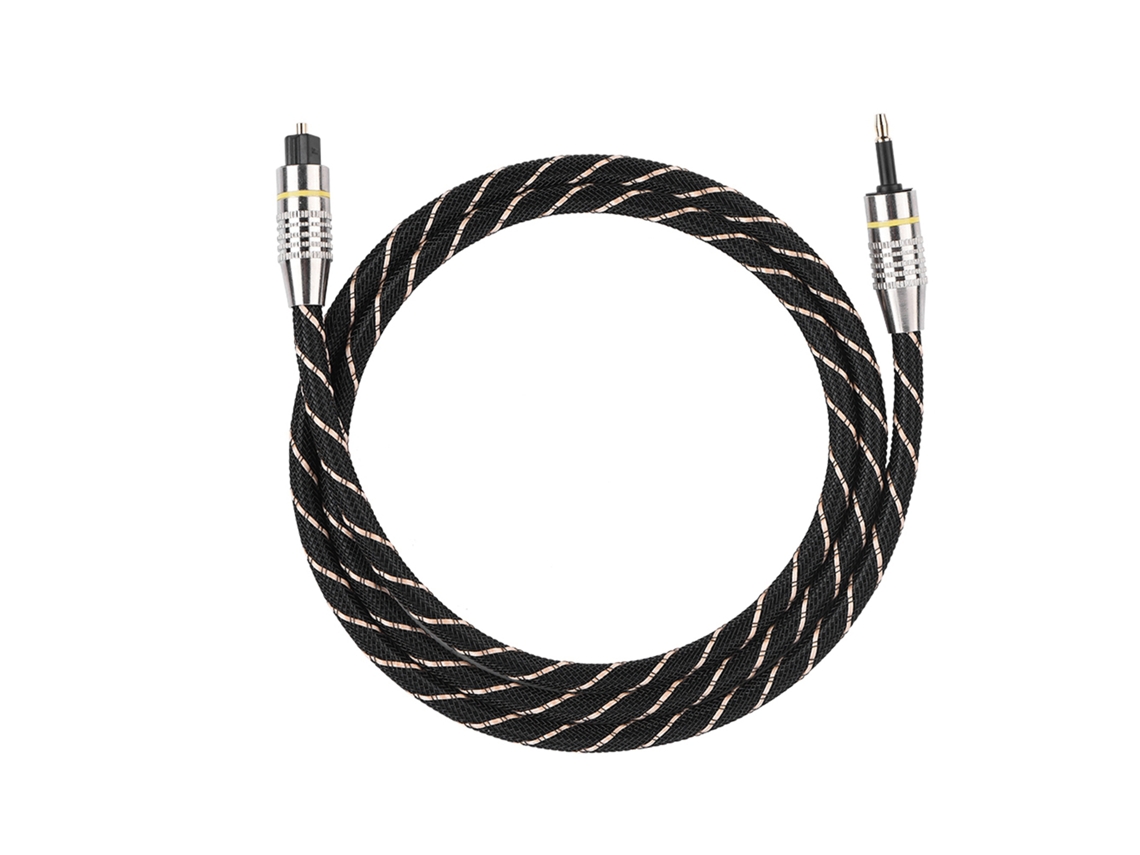 Cable De Audio Óptico Toslink A Conector Mini Jack Spdif De 3,5 Mm Chapado En Oro, 1 M
