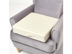 Homescapes Cream Cotton Orthopaedic Foam Armchair Booster Cushion