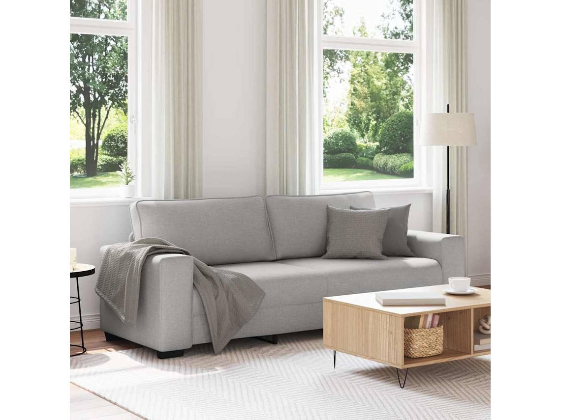 Sofá De 3 Plazas | Sofá De Sala | Sofá De Relaxación 180 Cm Tejido Gris Nublado Wsd454242 Lovely Home
