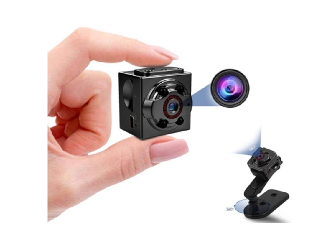 Mini Cámara Espía Cámara Inalámbrica 1080P con Grabación de Audio y Videonegro YEMAESRE