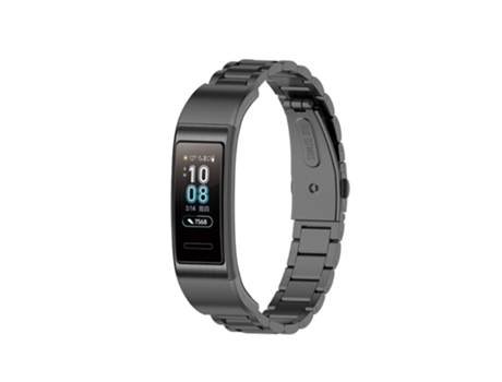 Correa de acero inoxidable 3 cuentas con hebillas para Honor Band 4/5 - negro
