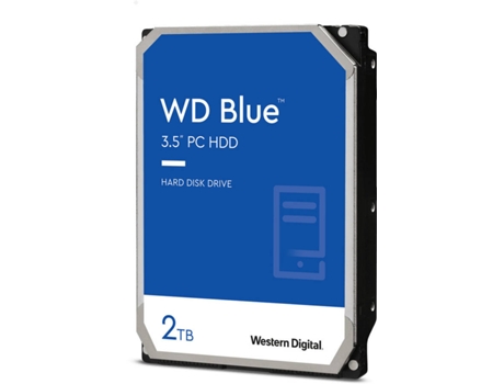 Disco Interno HDD WESTERN DIGITAL WD Blue (2000 GB - SATA)