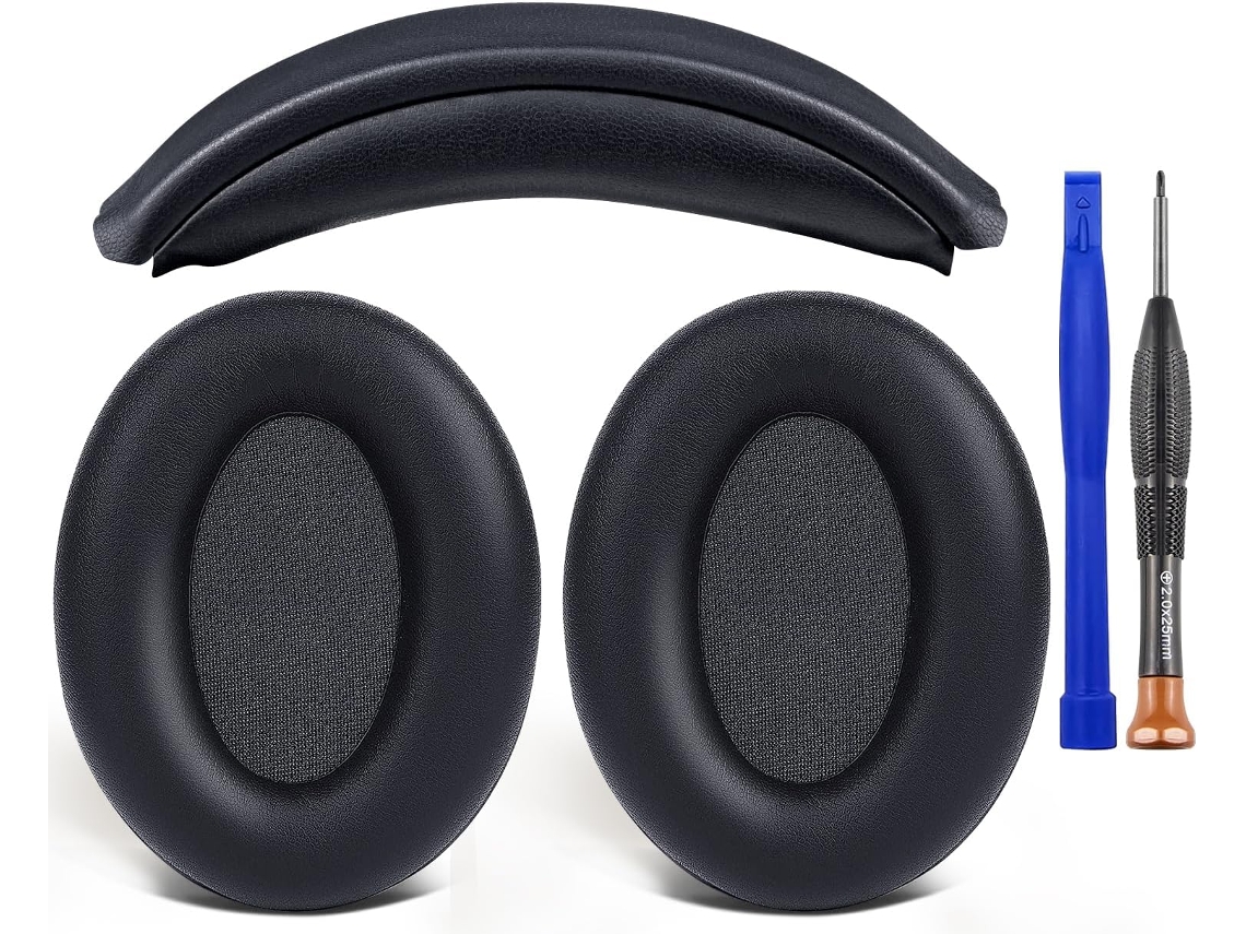 Almohadilla Para Auriculares Earpads Headband, Kit For Sony Wh 1000xm3 Negro Zruxe (wh1000xm3)
