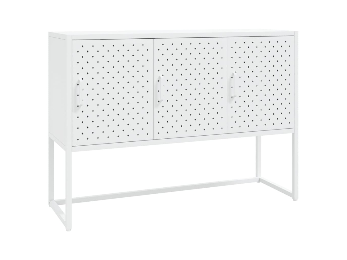 Maison Exclusive - Aparador De Acero Blanco 105x35x75 Cm