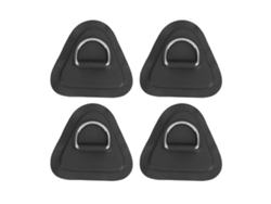 Omni-4 Piezas Parche Anillo D Acero Inoxidable Para Barco Hinchable Tabla De Surf Dinghy Paddle Board Negro