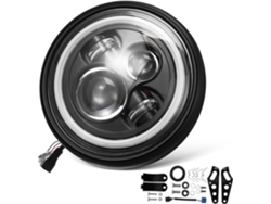 Faro Led Redondo Y Luz Integral Para Vehículos, Potente Ventilación, Antivaho, Construcción Robusta.