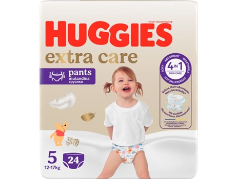 HUGGIES Extra Care Pants T5 Pañales 12-17kg Paquete de 24
