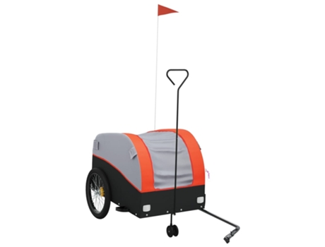 Remolque Para Bicicletas VIDAXL Naranja Hierro