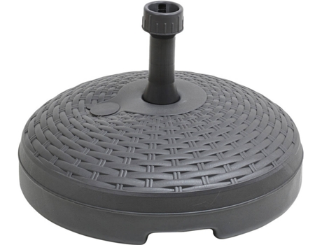 Base Paraguas IPAE-PROGARDEN 20L en Rattan (Antracita - Diámetro: 45cm)