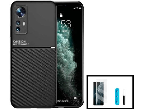 Kit Carcasa Trasera Magnética Anti Choque + Protector de Pantalla Xiaomi 12X GIFT4ME Negro