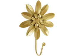 Gancho Pared Metal Dorado Colgar Diseño Floral Organizador Compacto Pasillo Dormitorio Ropa