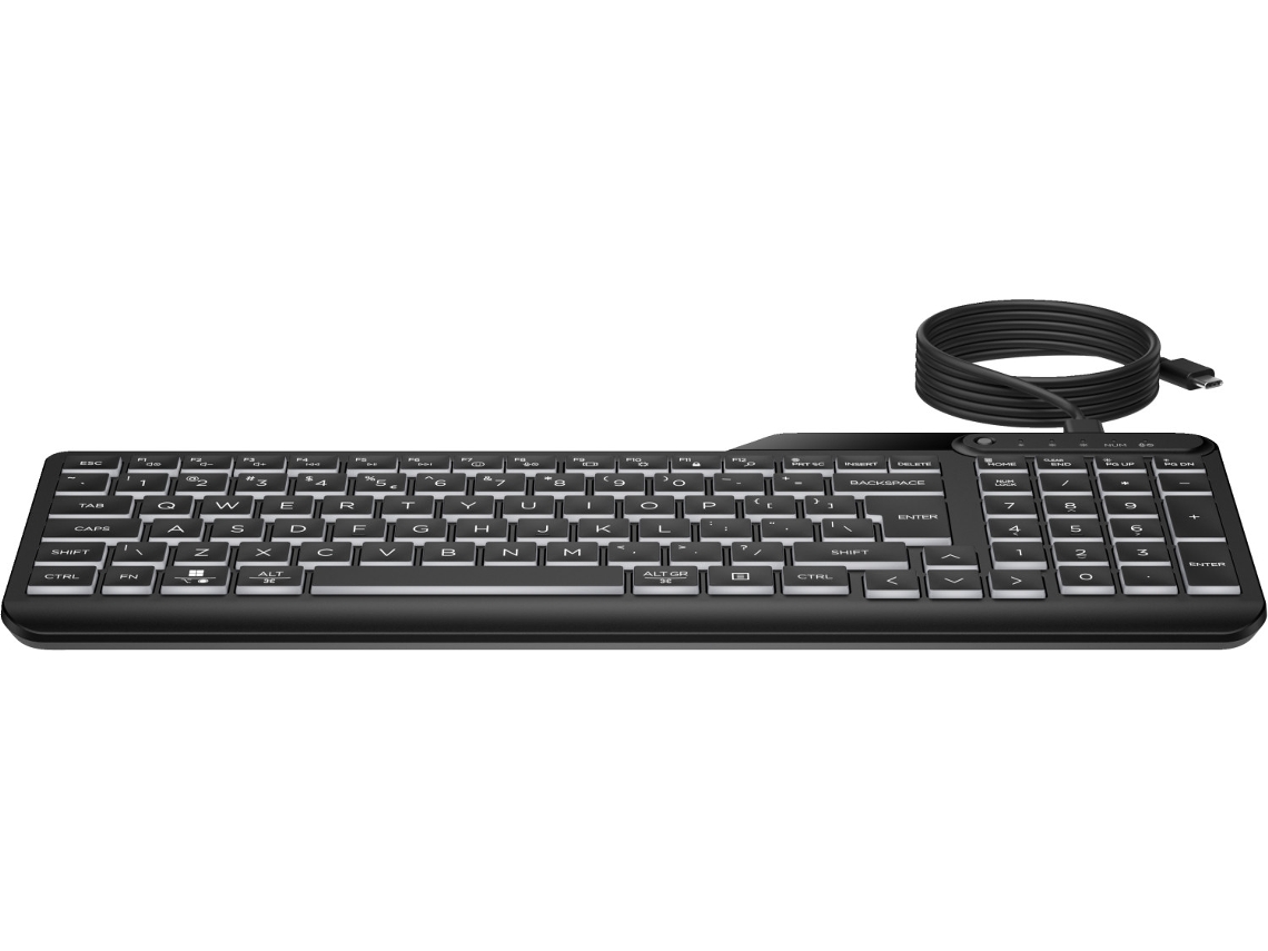Teclado retroiluminado HP con cable 400