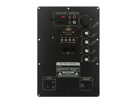 Amplificador Estéreo 200W para Altavoz con Lector Bluetooth USB/SD y Micrófono