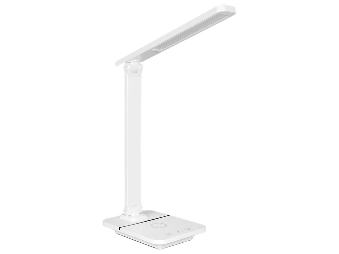 Lámpara de mesa LED Danu con 3 modos de iluminación, control táctil, protección ocular y carga inalámbrica, 15 W
