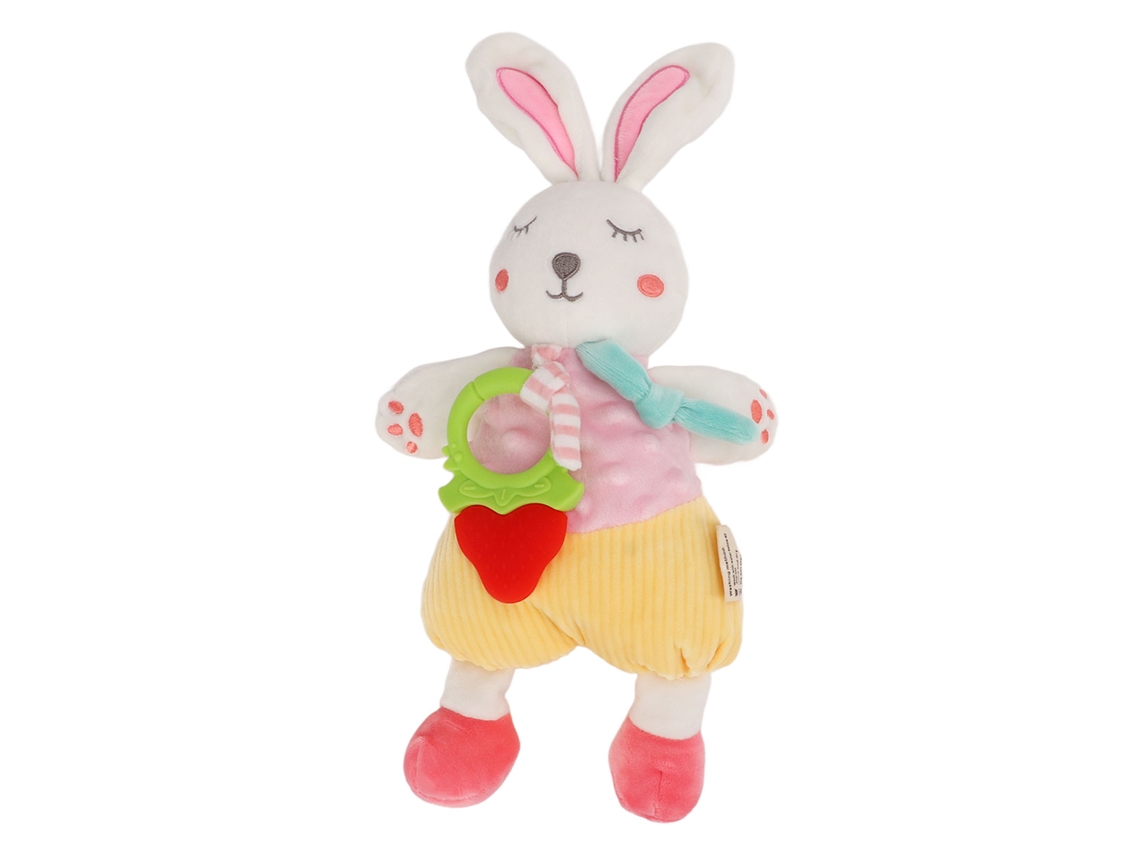 Conejo De Peluche Para La Dentición De Bebés, Fabricado En Poliuretano, Para Un Juego Seguro Y Divertido.