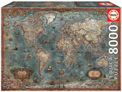 Puzzle EDUCA 8000 Mapa Histórico del Mundo (Edad Mínima: 12 Años - 8000 Piezas)