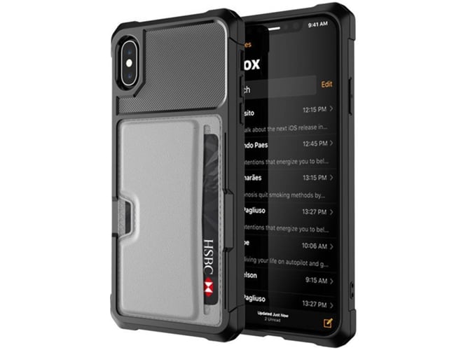 Funda iPhone X, XS WISETONY Ricoonline-179 Gris