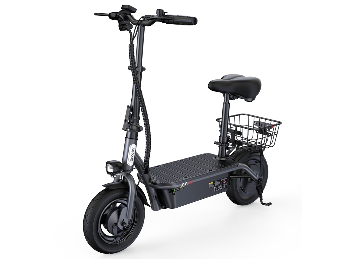 Patinete Eléctrico Iscooter F3 - 45 Km/h, Autonomía De 60 Km, Patinete Plegable Para Desplazamientos Urbanos Con Motor De 1000 W Y Frenos De Disco Dob
