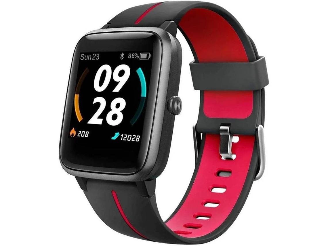 Reloj inteligente con GPS y monitor de actividad física con monitor de frecuencia cardíaca Yizhood (rojo)