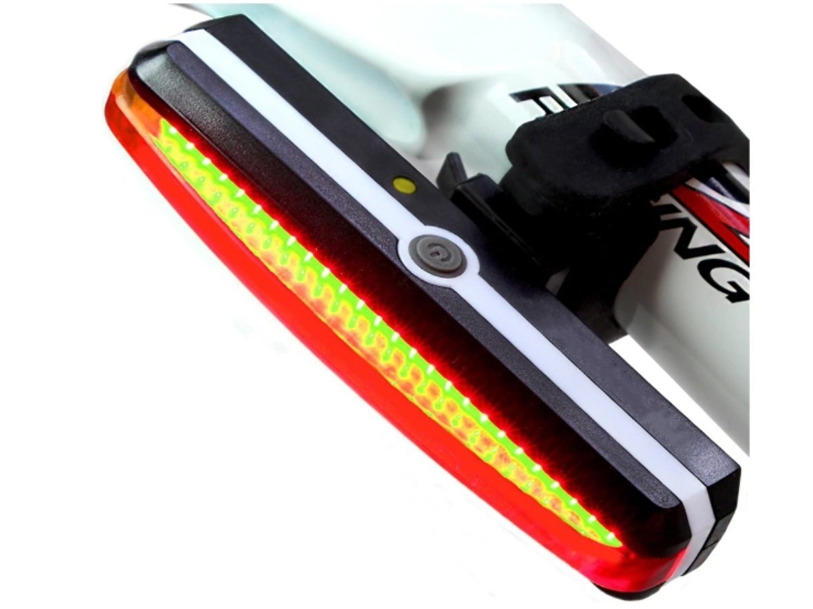 Luz trasera para bicicleta Yizhood ultrabrillante, recargable por USB (negra)