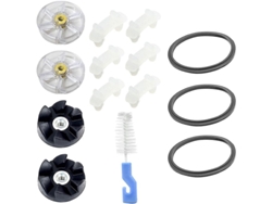 Kit De Repuesto 14 Piezas Para Licuadoras 600w 900w: Guarniciones De Silicona, O-rings, Tapones Antichoque Y Engranajes Negro Blanco